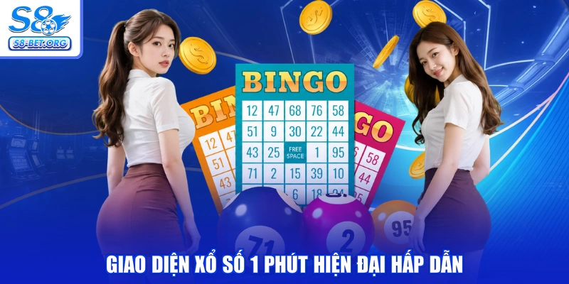 Giao diện xổ số 1 phút hiện đại hấp dẫn